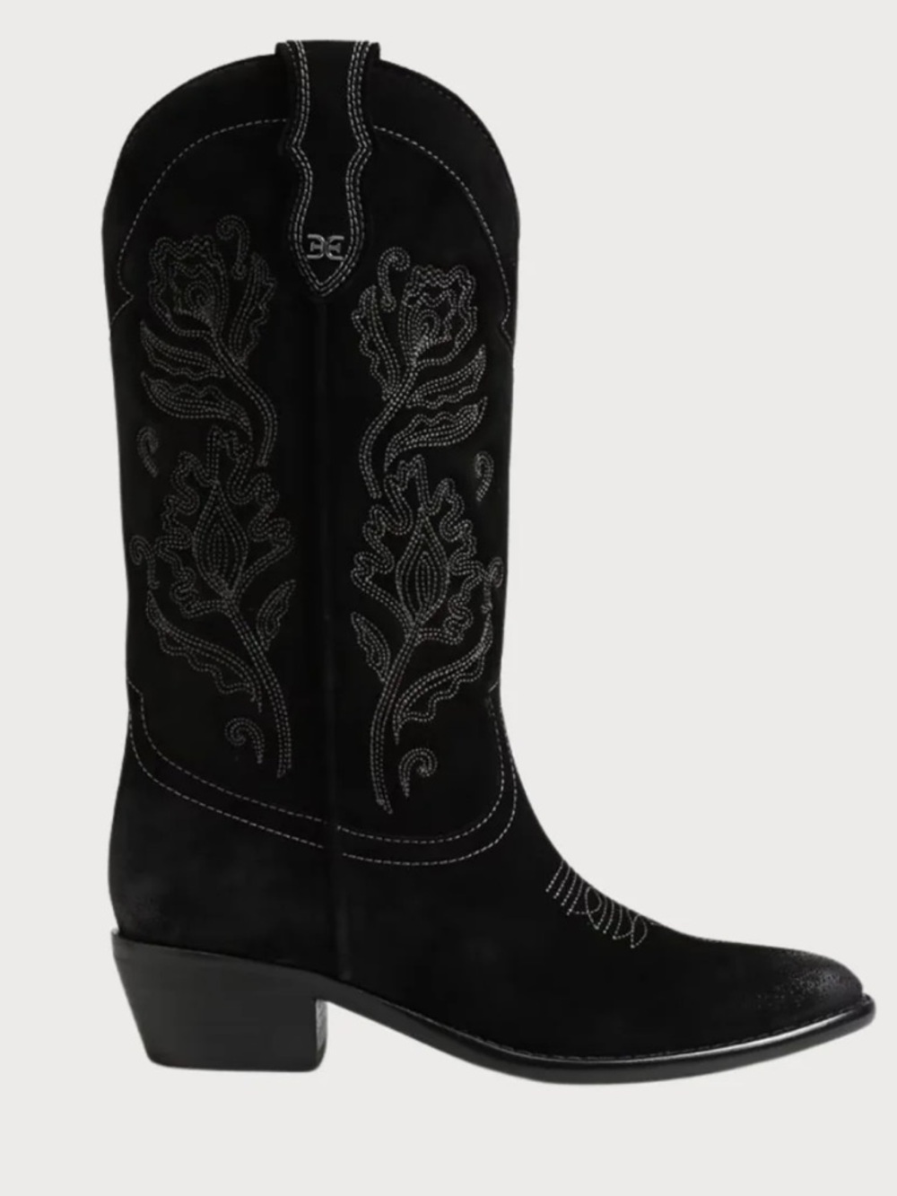Black Sam Edelman rue Western Suede Women's Cowboy Boots